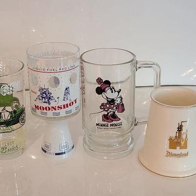K29: Nasa, Disney Vintage Glass Lot