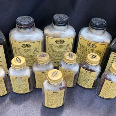 Lot #26: Vintage Expectorant, Yestamine and Thaloin Bottles from Norwich Pharmaceuticals