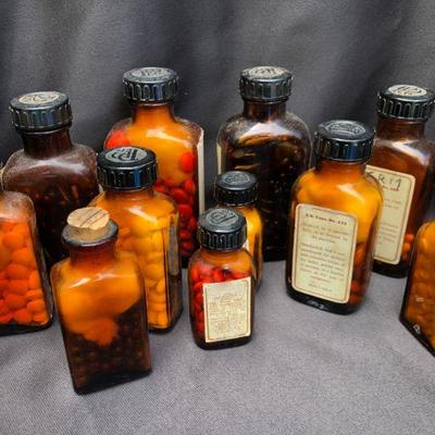 Lot #30: Lot of 21 Vintage Bottles of Parke, Davis& Co Vintage Pharmaceuticals