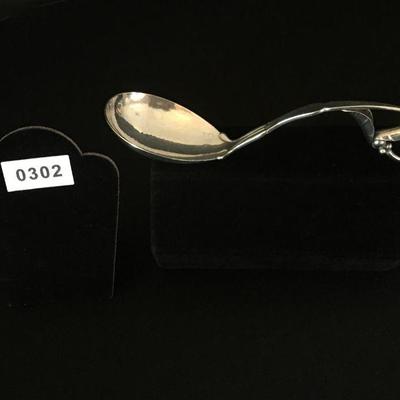 Georg Jensen Peapod Ornamental Sterling Silver Spoon Lot # 302