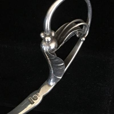 Georg Jensen Peapod Ornamental Sterling Silver Spoon Lot # 302
