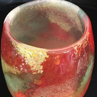 Art Glass Vase 9.5