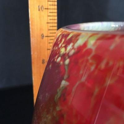 Art Glass Vase 9.5"H  Lot # 314