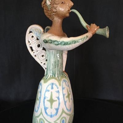 Rosemary Laughlin Bashor Figure Angel w/ Horn 20"H  Lot # 315