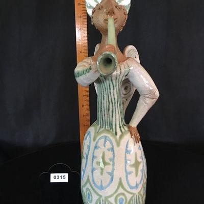 Rosemary Laughlin Bashor Figure Angel w/ Horn 20"H  Lot # 315
