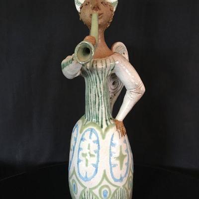 Rosemary Laughlin Bashor Figure Angel w/ Horn 20"H  Lot # 315