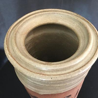 Dickerson Tube Vase pot local artist 16"H  Lot # 316