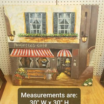 Paulettes Cafe Canvas Printed Picture