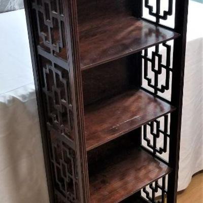 Lot #23  Vintage Bookcase with Asian Styling