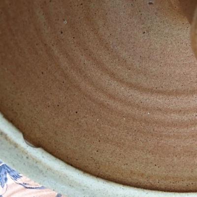 Lidded Handthrown Bowl w/ Steam Spout Hand Painted Glaze Lot # 320