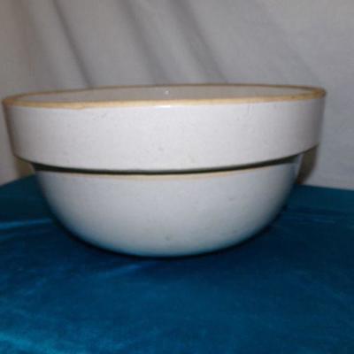 LOT 144  LARGE VINTAGE CLAY BOWL