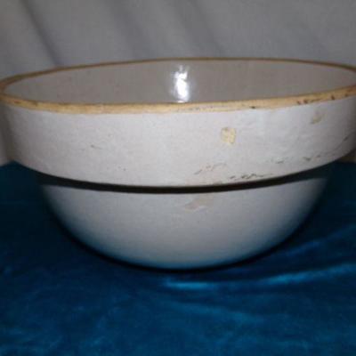 LOT 144  LARGE VINTAGE CLAY BOWL