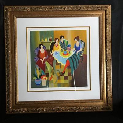 Itzchak Tarkay "Girls Club" 2013 Serigraph Signed Lot # 323