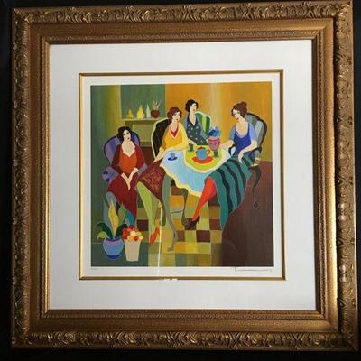 Itzchak Tarkay "Girls Club" 2013 Serigraph Signed Lot # 323