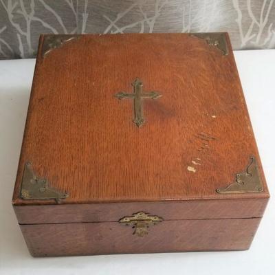 Lot #32  Antique Catholic Sick-Call/Last Rites Set in Original Box