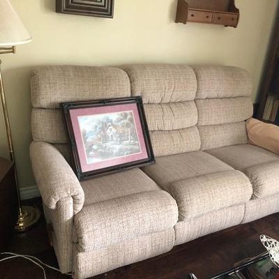 Off White Recliner Couch 