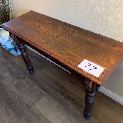 Lot 77 entryway table 40 inches wide 15 inches deep 27 inches high