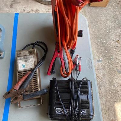 Lot # 994 Lot of Battery Charges, tester, cables 