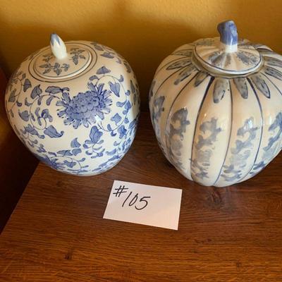  Lot 105 ceramic decor (pumpkins)