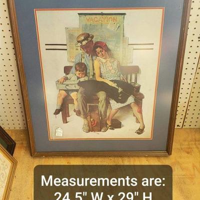 Herman Rockwell Framed Print "Vacation" 