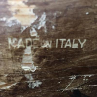 Antique Italian Wood Painted Letter Box Desk Set 2pc Lot # 328