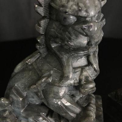 Soapstone Foo Dog Bookends Lot # 330