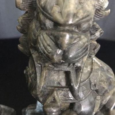 Soapstone Foo Dog Bookends Lot # 330