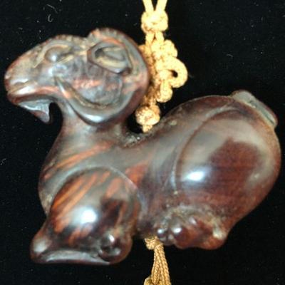 Antique Netsuke "Ram" Original Cord 1920's Lot # 354