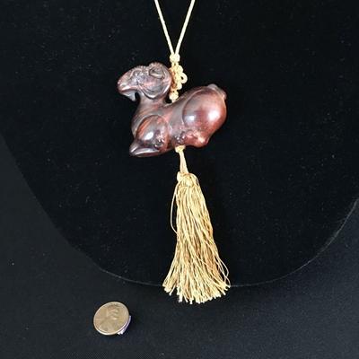Antique Netsuke "Ram" Original Cord 1920's Lot # 354
