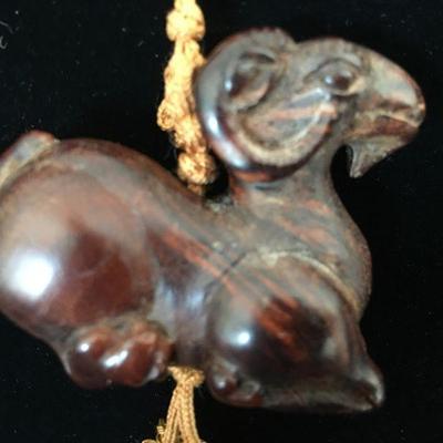 Antique Netsuke "Ram" Original Cord 1920's Lot # 354