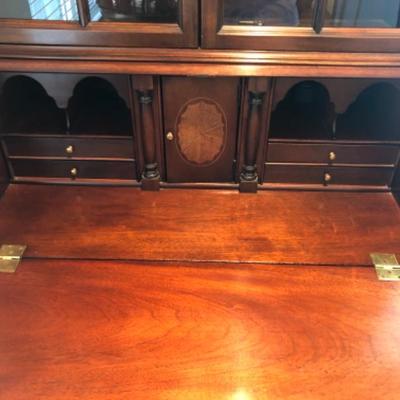91. Traditional Mahogany Secretary Desk 34” x 82”