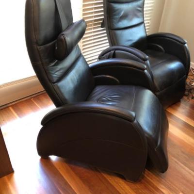 136. One of Two Human Touch Perfect Chair, Leather