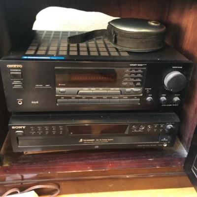 138. Sony CD Changer and Onkyo Home Entertainment Receiver