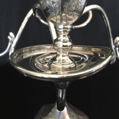 Silverplate 5-Light Candlestick Exquisitely Engraved Lot # 360