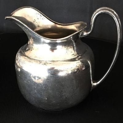 4pcs Silverplate 2-Tiered Candy Dish, Pitcher, Serving Dish and spoon Lot # 362