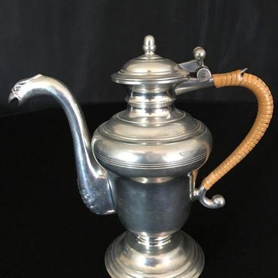 Pewter Phoenix Lidded Creamer w/ Wrapped Handle