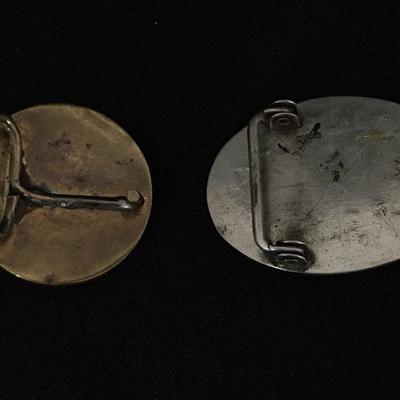 Silver/ Silver Belt Buckle lot of 2. Lot # 366