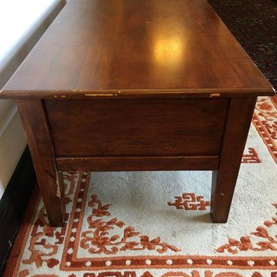 Coffee Table w/ Wood & Glass Lot # 399