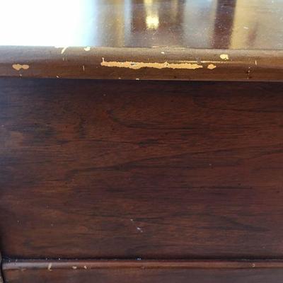 Coffee Table w/ Wood & Glass Lot # 399