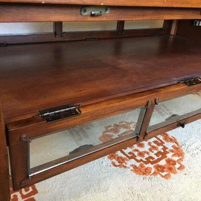 Coffee Table w/ Wood & Glass Lot # 399