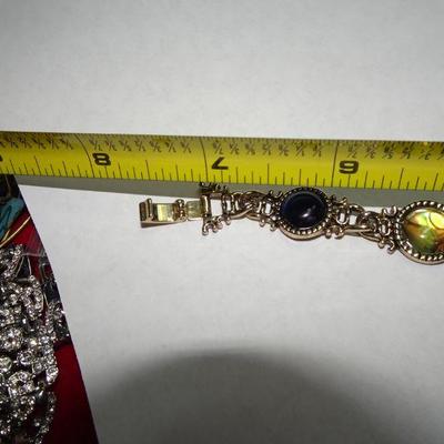 Opalescent Gold Tone Bracelet