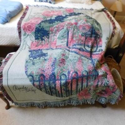 Beautiful Printed Blanket or Wall Tapestry Featuring Art Work of Glynda Turley 50