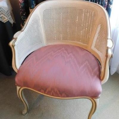Choice One Cane Back Provincial Chair with Upholstered Seat 