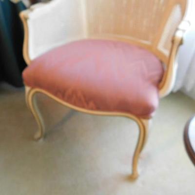 Choice One Cane Back Provincial Chair with Upholstered Seat 