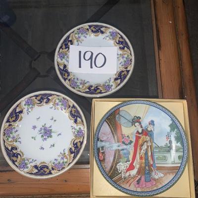 Lot 190 Geisha girl plate,  decorative plates