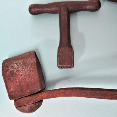 OLD TOOLS Copper Mix Chisel, Cast Iron SHOE Mold LOT ANTIQUES
