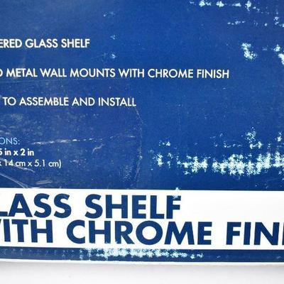 Glass Shelf with Chrome Finish 23