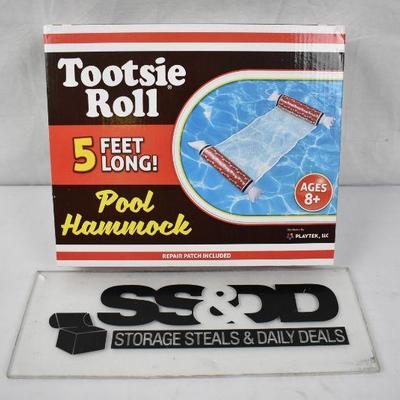 Playtek Toys Tootsie Roll Mesh Hammock Inflatable Pool Float - New