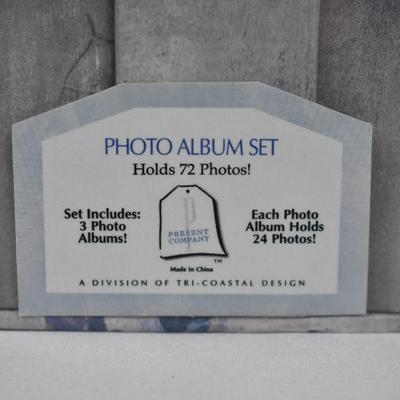 Photo Album Set, Holds 72 Photos total. Lavender & Gray, with Box - New