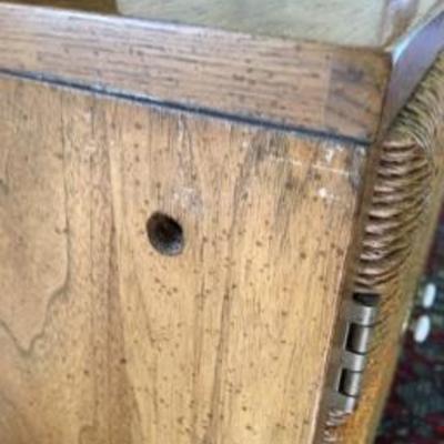 Mid Century Solid Wood Pecan Cabinet lot # 413